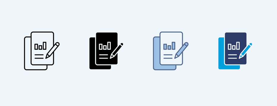Report Multiple Icon Illustration Vector
