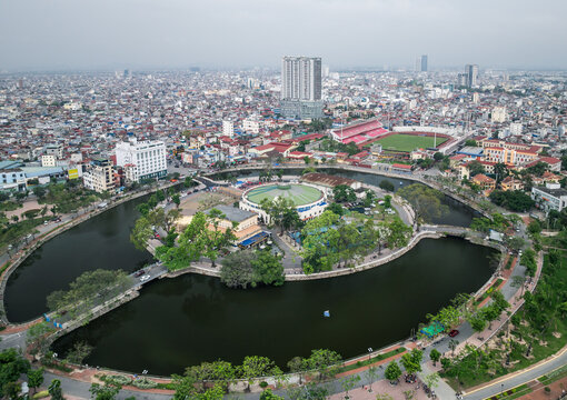 Aerial view of Haiphong city, Vietnam