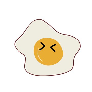 happy smiley face sunside egg