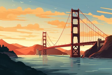 Obraz premium Golden Gate Bridge bridge golden gate bridge architecture.