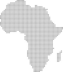 Africa Dotted Map Vector with Pixel Dot Modern Design Isolated on Transparent Background © Pro SVG Files
