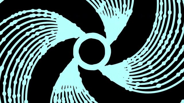 PNG Alpha.Hypnotic light blue swirling dot dynamic motion pattern