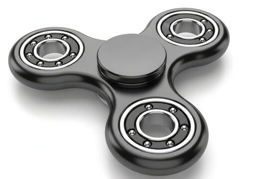 Black fidget spinner toy