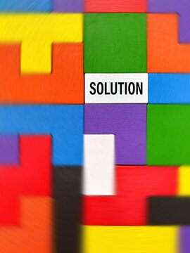 Solution Concept on Colorful Blocks for Business Problem Solving