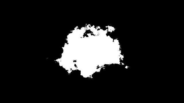ink transition splatter blot spreading left to right turbulent moving, Ink brush stroke transition. Abstract ink brush slow.