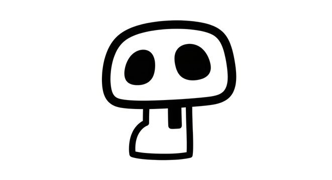 Funny cartoon mushroom with eyes.
