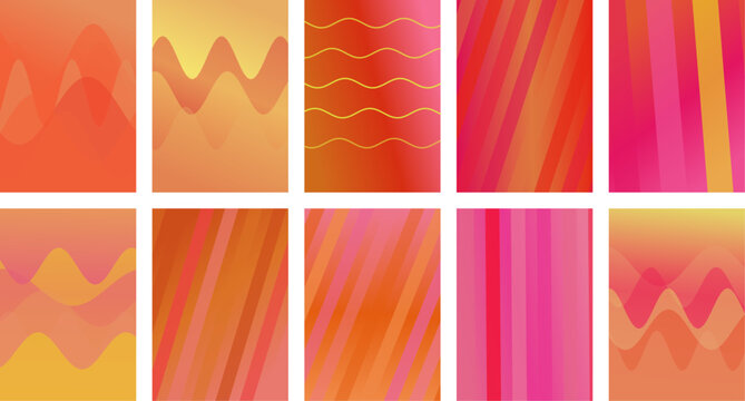 Set of abstract poster or template useful for web background poster art design magazine front page hi tech print cover artwork collection