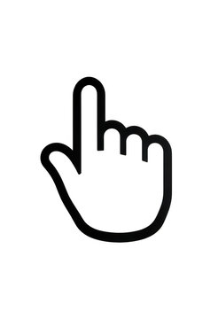 Click Hand Cursor Icon Transparent Background
