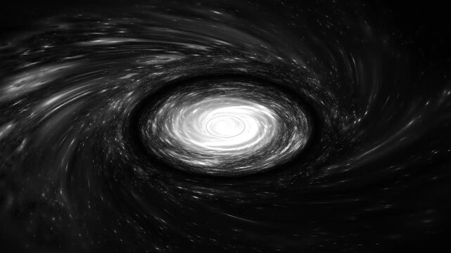 白く渦巻く銀河の抽象宇宙イメージ