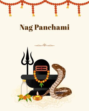 Nag Panchami Orange and Brown Illustrated Greeting Video