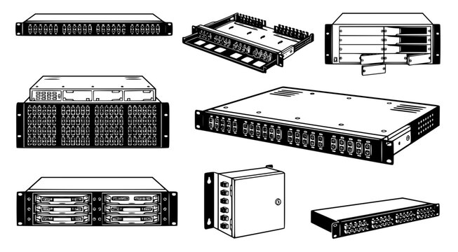 Professional rack mount networking equipment and data center hardware components for enterprise technology infrastructure