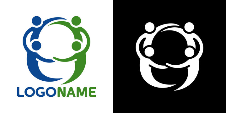 Diverse Business Teamwork and Leadership Circle Logo Icon Symbol. Vector Circular People Connection, Community Union, Corporate Partnership and Human Resources Collaboration Network.