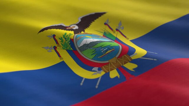 Ecuador - waving flag loop
