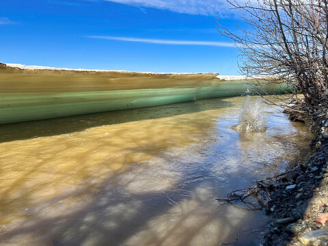 Ice over river