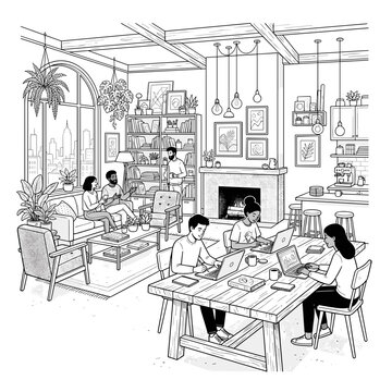Creative Coworking Lounge Area For Freelancers And Websites