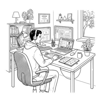 Online Education E-Learning Setup For Educational Websites