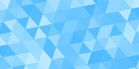 Obraz premium Abstract Blue Triangle Low Poly Polygon Vector Background. Modern Geometric Mosaic Pattern Texture for Technology Corporate Banner, Business Presentation, Web Header, and Brochure Cover Design.