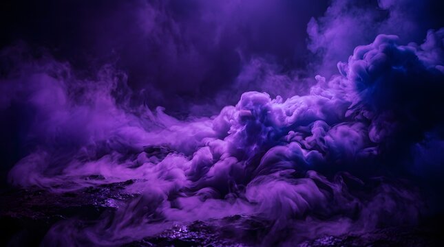 Abstract dark purple smoke background for a spooky happy halloween holiday celebration design and festive graphic projects
