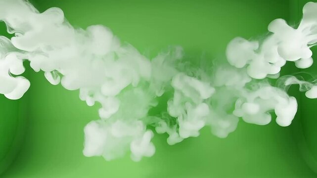 Eerie green vapor green screen smoke background for digital marketing and video production branding