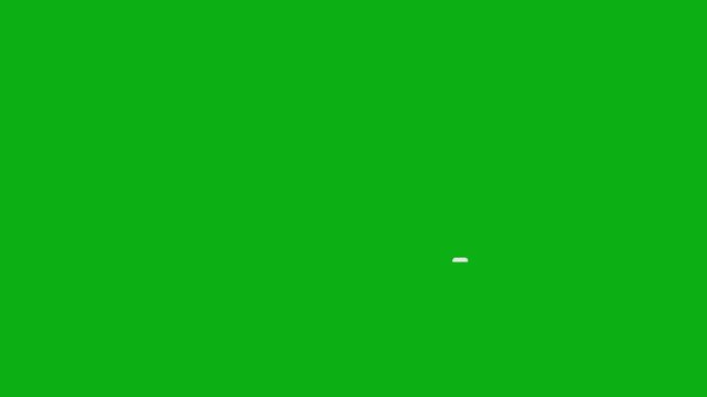 Desk lamp study light icon on green screen chromakey background 2d animated cartoon animation perfect for professional video editing chroma key compositing and stock footage production globally