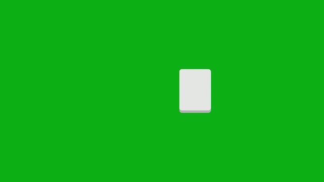 Calculator math tool green screen chromakey background 2d animated cartoon animation counting addition subtraction finance education business concept icon loops smoothly on chroma key