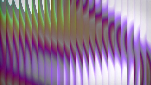 3D abstract futuristic gradient blending design with glass vertical striped rectangular panels that blur and refract colours dynamic visual effects and modern digital shapes in purple white magenta