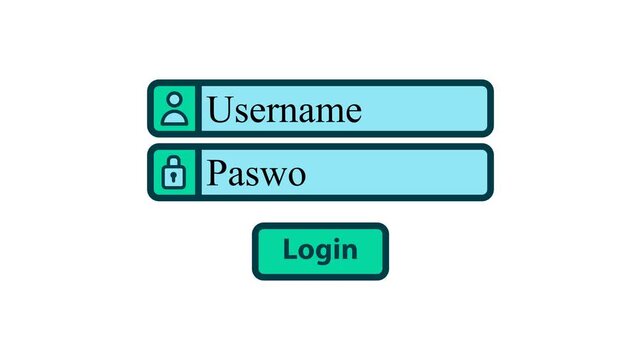 Animated of registration. Suitable for web, apps, user interfaces. 4K resolution