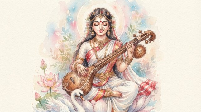 Saraswati Divine Portrait