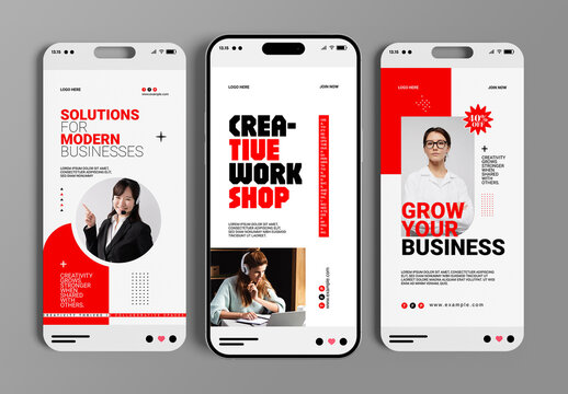 Creative Workshop Social Media Story Design Layout