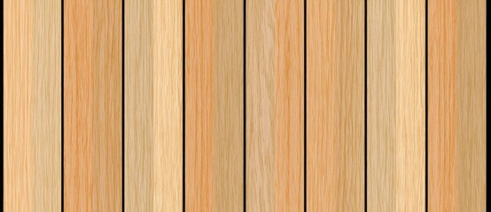 Obraz premium Close-up of light-colored wooden planks with visible grain, vertical orientation