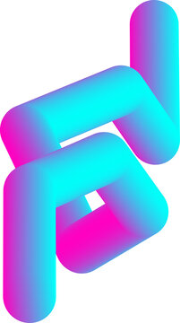Purple Blue Modern Abstract Gradient Blends on Line Element