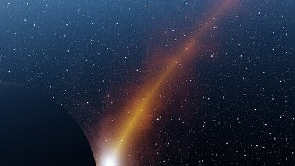 青い星雲が広がる宇宙の抽象背景 © eleutheria