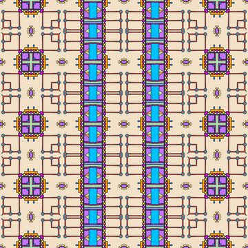 Bold Abstract Pattern with Circular Elements