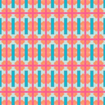Vibrant Abstract Pattern with Coral and Blue Colors