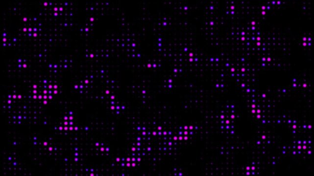 Abstract purple digital dot matrix grid pattern digital motion background