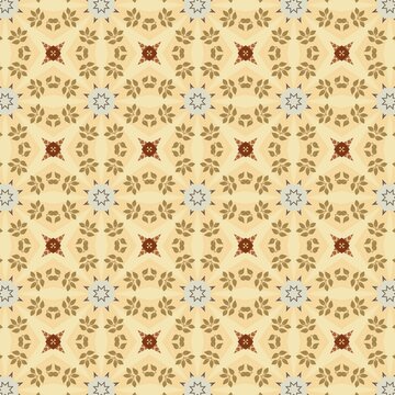 Vibrant Floral Motif with Retro Aesthetic Appeal
