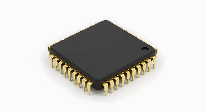 Microchip with Gold Pins