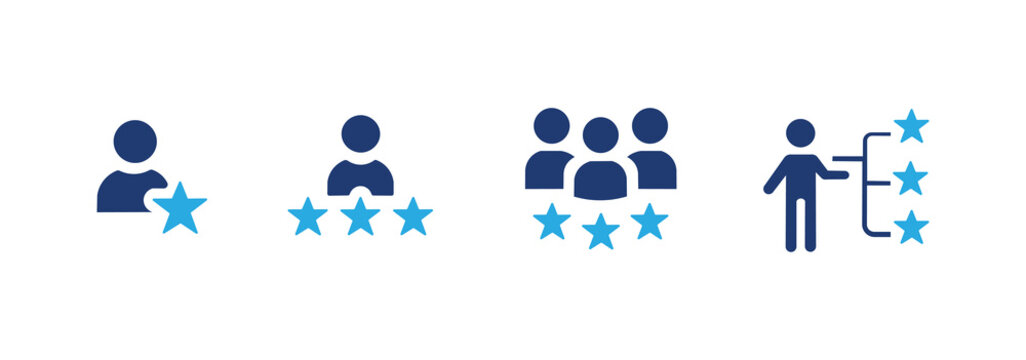 Expert icon set. Contains specialist, experience, expert, and competence icons. Solid icon illustration pack.