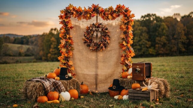 Rustic Fall Wedding Arch
