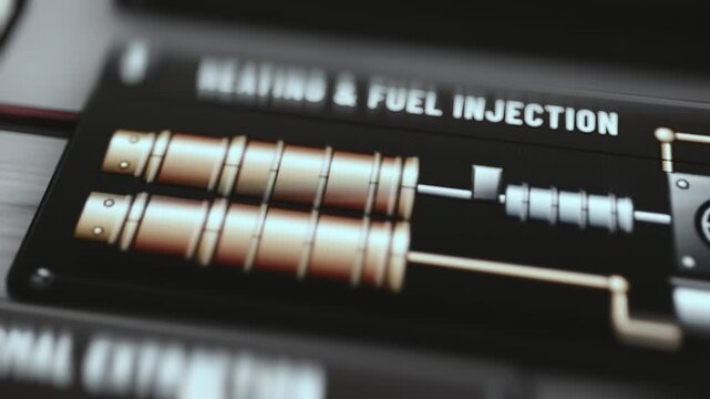 Heating and Fuel Injection Stage on a Fusion Reactor Control Dashboard