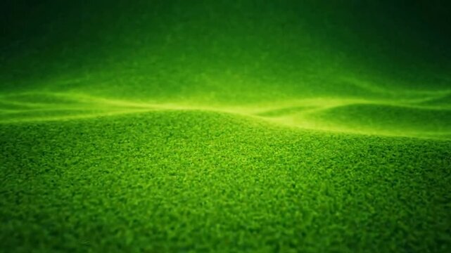 Abstract green grass field background, with soft rolling, waves, lush nature, landscape motion loop, for environmental and, eco-friendly concepts, png. ai generated