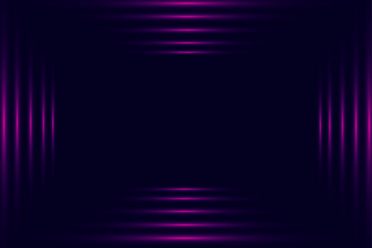 Abstract Pink Neon Glowing Lines Frame Background

