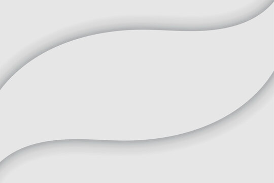 Minimalist White Abstract Background With Wavy Layers
