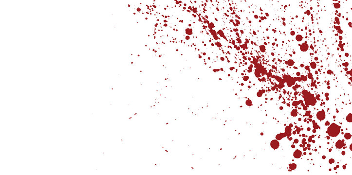 Blood drops and splatters. Vector illustration isolated on a white background