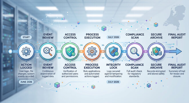 AI governance lifecycle: policy&rarr;design&rarr;test&rarr;deploy&rarr;monitor&rarr;audit; GDPR, AI Act, NIST AI RMF controls.