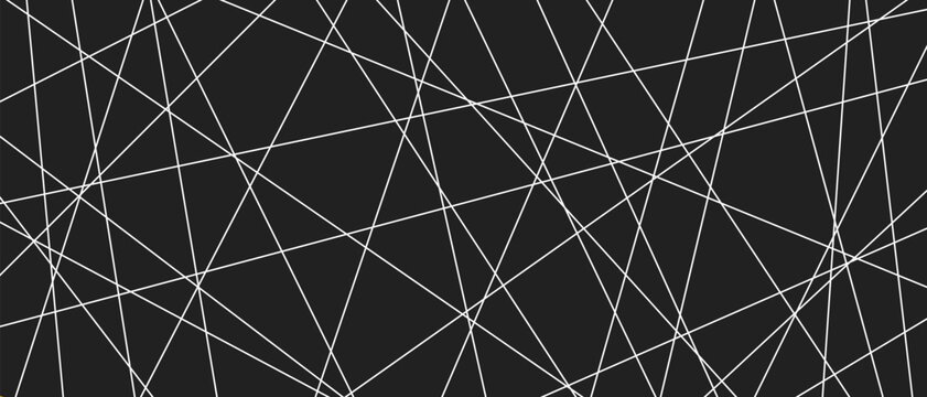 Chaotic straight diagonal strokes create dynamic monochrome vector texture with asymmetric angular composition perfect for modern minimalist artistic backgrounds and edgy graphic projects.