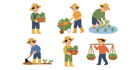 Fototapeta premium World Farmer Day Illustration