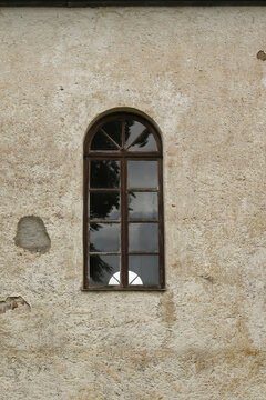 old wooden church window