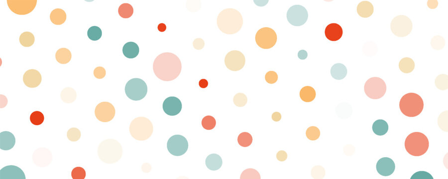 Polka dots seamless pattern collection cute vector seamless repeat of colorful dots iso