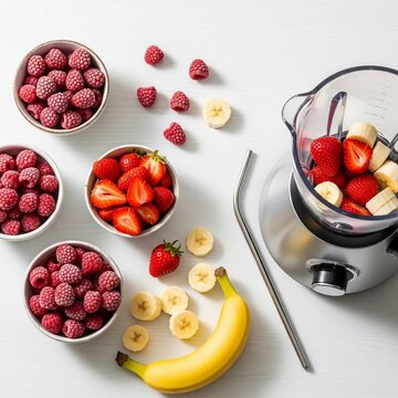 Berries and Bananas: A Vibrant Smoothie Symphony